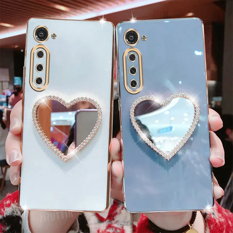 Lucky Clover Strap Mirror Phone Holder Case