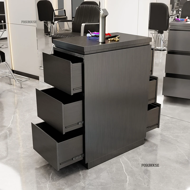 Modern Stainless Steel Salon Trolley Hair Salon Organizer Cart with Wheels Simple Beauty Furniture Special Tool Trolley