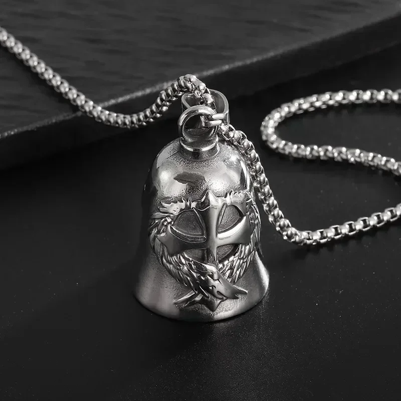 Lion King Pendant and Keychain with Uniquely Carved Bell - Retro Design
