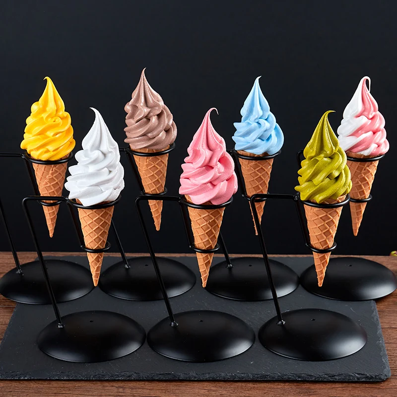 Simulation Ice Cream Fake Ice Cream Cone Model, Lifelike Decoration, Photography Props, Commercial Food Large food