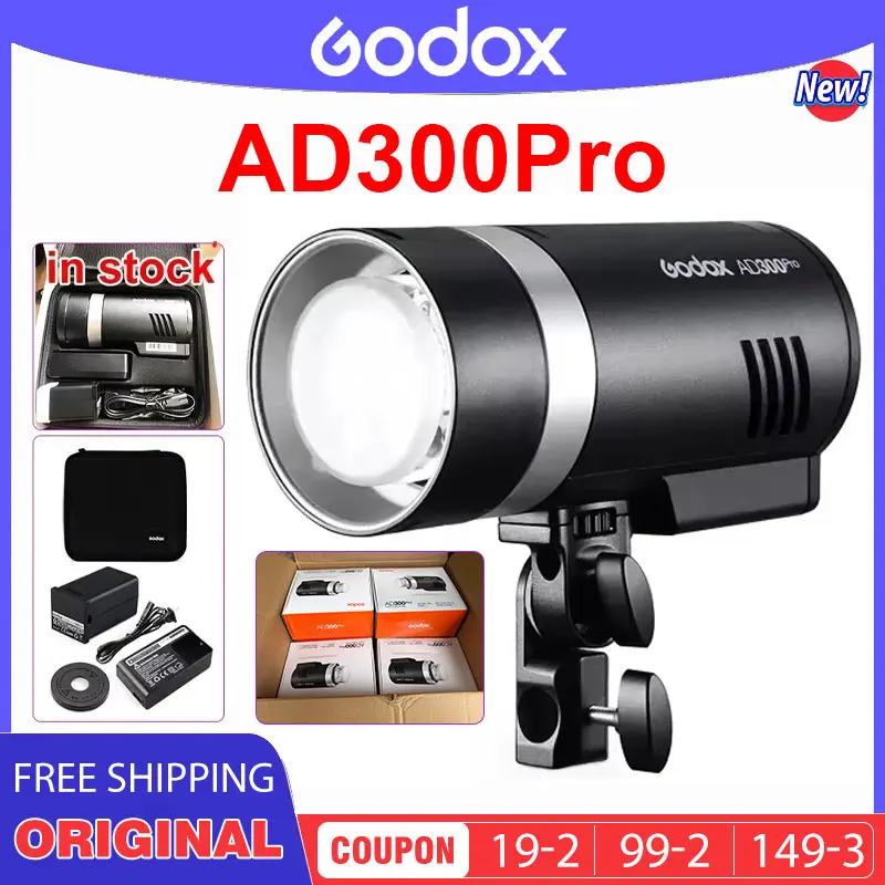 Godox AD100Pro AD300Pro AD200Pro AD400Pro AD600Pro AD600BM Outdoor Flash 2.4G 1/8000 HSS TTL with Battery for Canon Nikon DSLR
