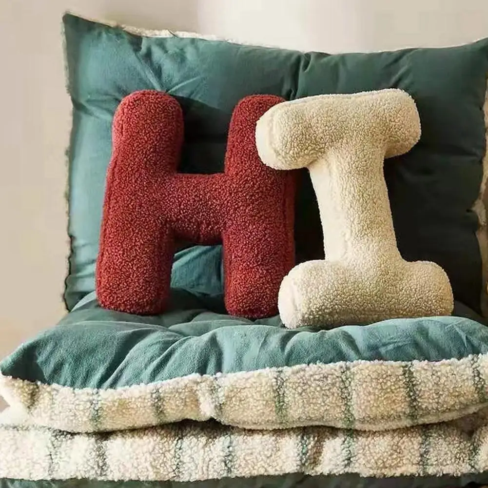 English Letter Plush Pillow Girl Birthday Gifts Bed Sofa Customized Cushion Baby Shower Toy Kid Room Decor Photo Prop 2