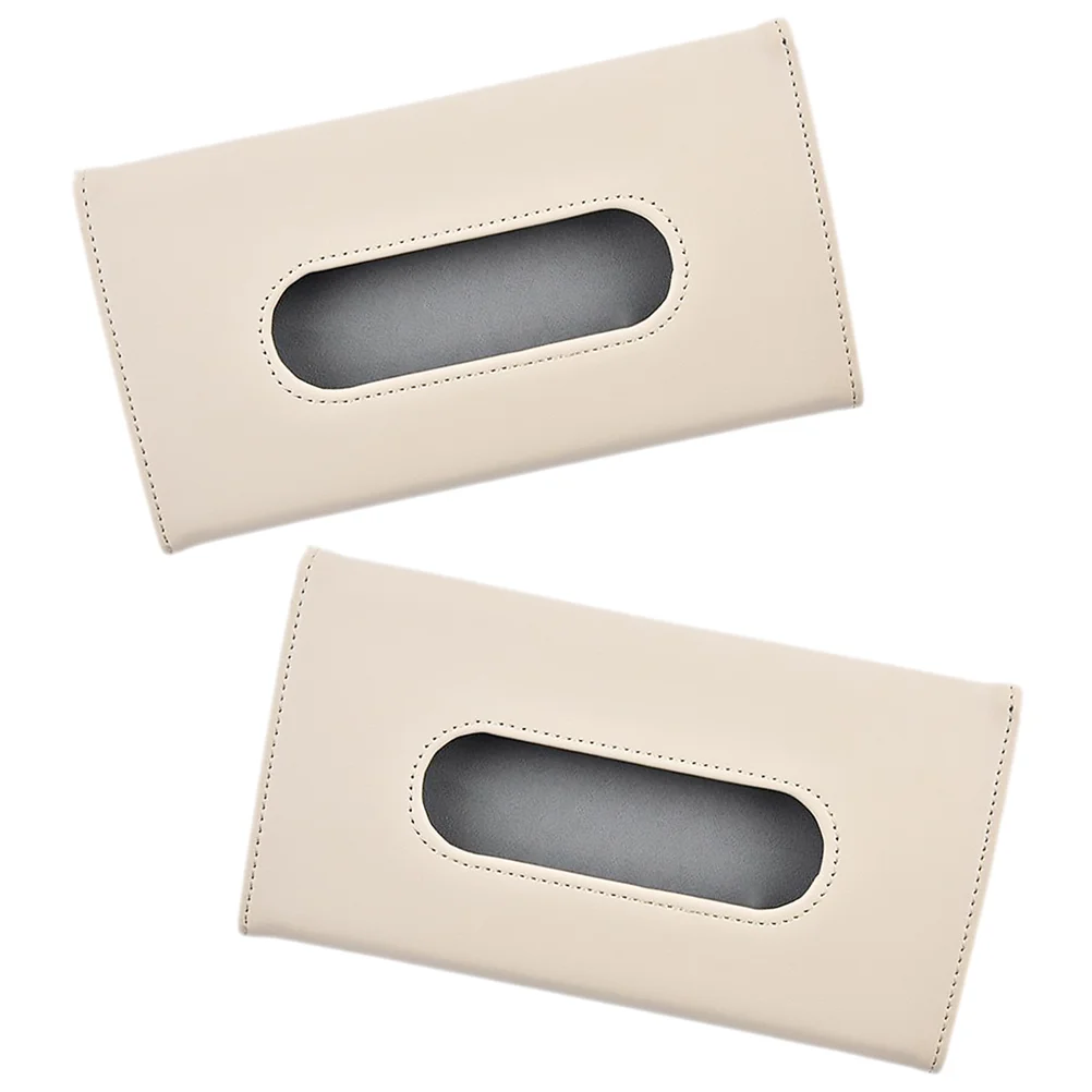 

2 Pcs Hanging Paper Towel Holder Sun Visor Tissue Box for Backseat Case Car Napkin