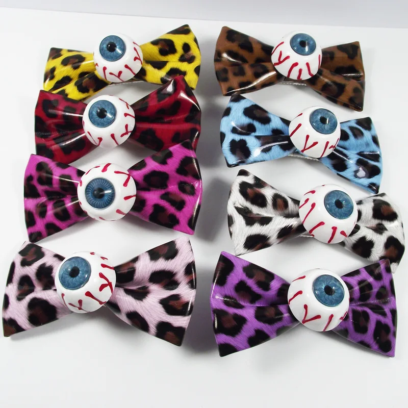 Free Shipping!New Arrive 20pcs/lot Halloween Evil Eye Leopard Bowknot Hair Clip Headwear Hairclip Womens Hair Accessories 20pcs free shipping atic59 a2c020162 hssop36 ic