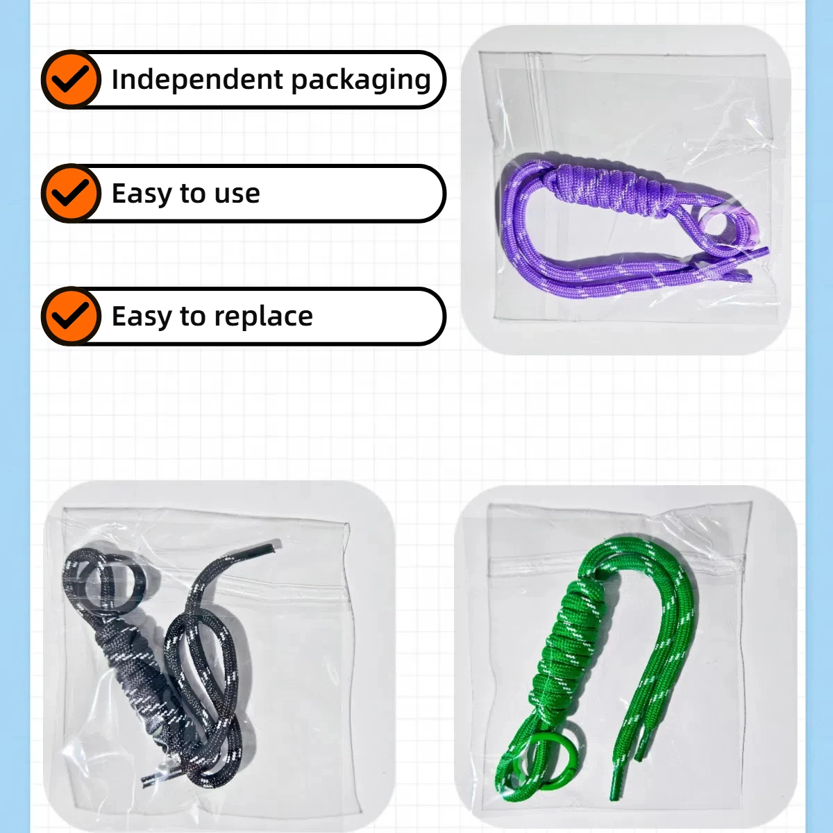 Vibrant Nylon Woven Rope Charms for Keychain and Bag Pendant Accessories