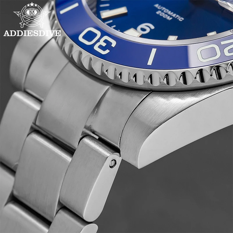 รูปสินค้า นาฬิกาดำน้ำผู้ชาย ADDIESDIVE 8215 กระจกแซฟไฟร์ AR เซรามิค BEZEL กันน้ำ 200 เมตร สแตนเลส
