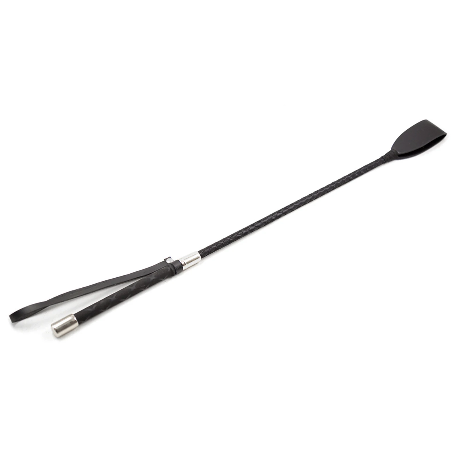 Deluxe Black Equestrian Riding Crop with Comfortable Grip for Versatile Use