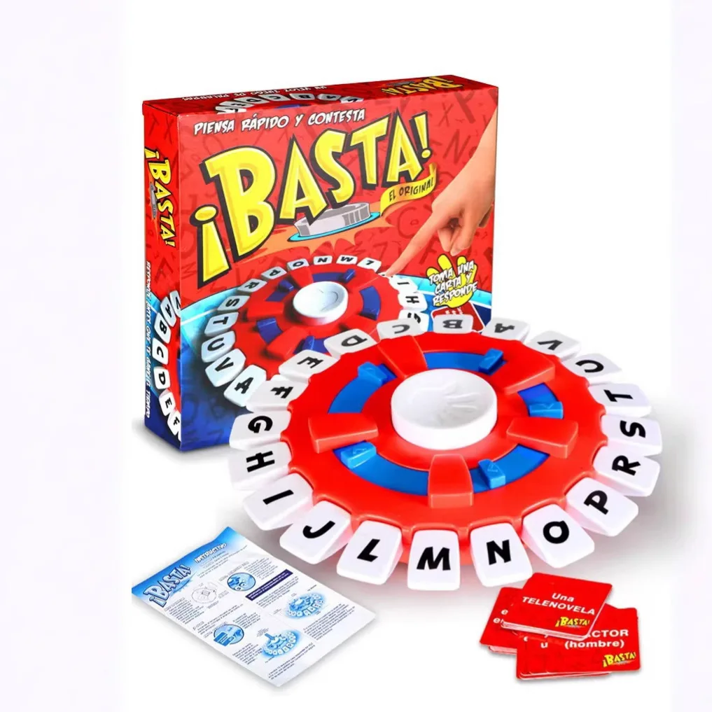 New Basta Spanish Tapple Word Game-English Tapple Games Version Quick Thinking Letter Pressing Board Game-Christmas Halloween