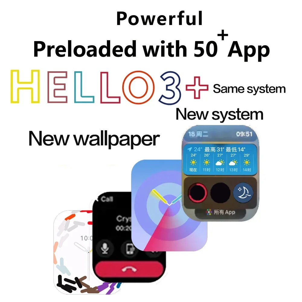 Hello Watch 3 Plus, 4Gb ROM, Original IP68