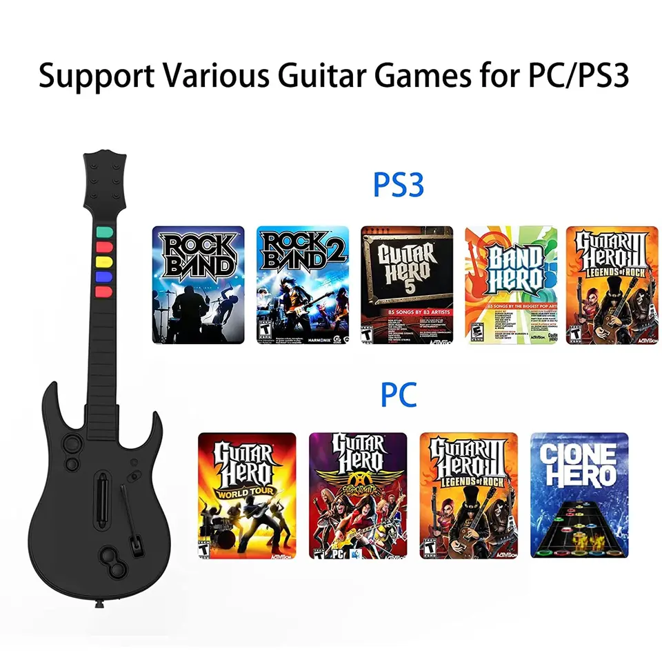 ギターヒーロー　ワイヤレスギターコントローラー Amazon.co.jp: PCギターヒーローコントローラー、 ギター