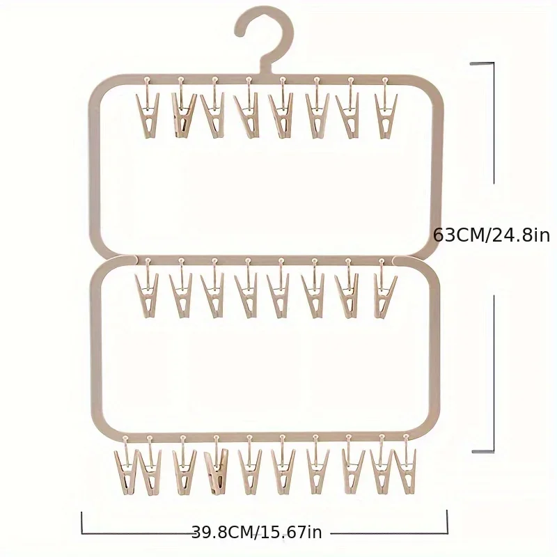 Multi-Clip Sock Drying Hanger:Multifunctional&Detachable,Ideal for Space-Saving Drying of Underwear,Towels,Socks,and Baby Clothe 6