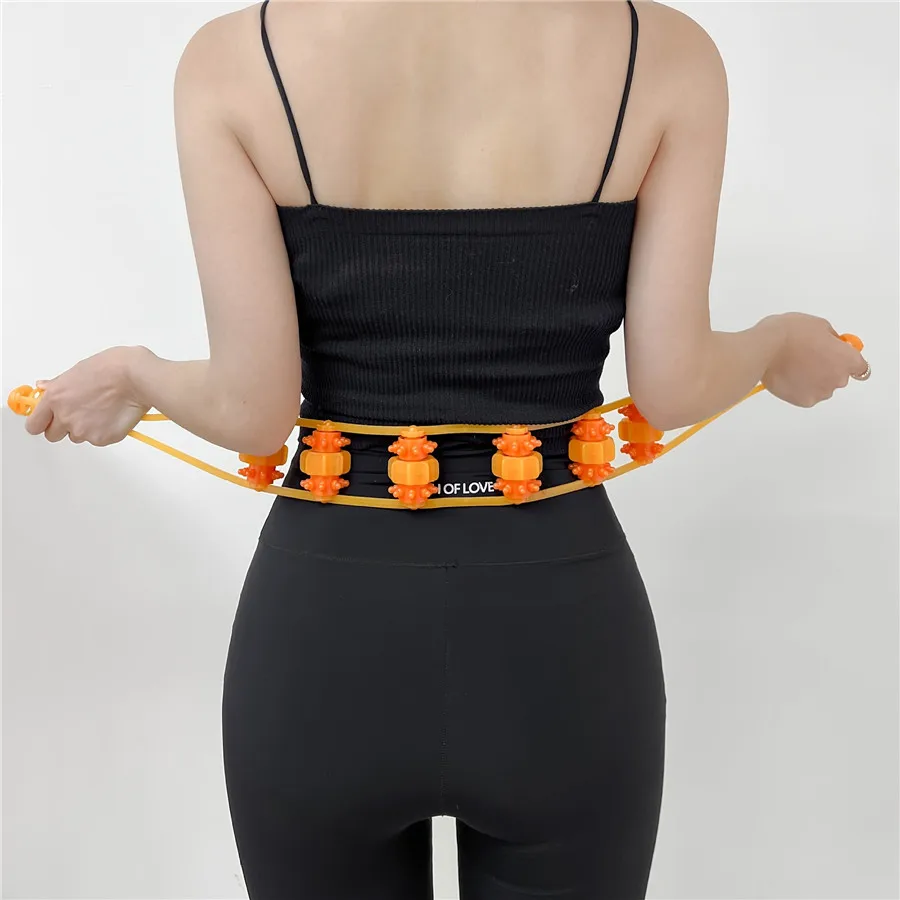 1pc Pull Back Strip Ball Massager, For Back, Shoulder And Neck, Massage Waist And Leg, Roller Massage With Ball