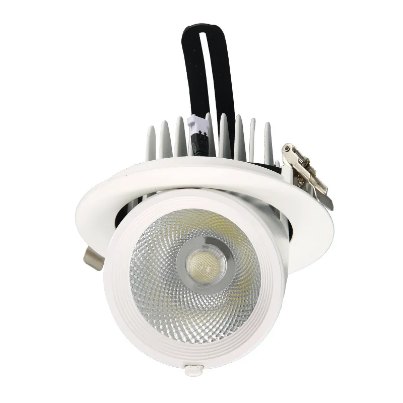 Stmívatelné vestavěný zatažitelný slon kufr lampa 12W teplý chladný bělouš klas LED downlights nastavitelný 360 ​​° strop doušek světel