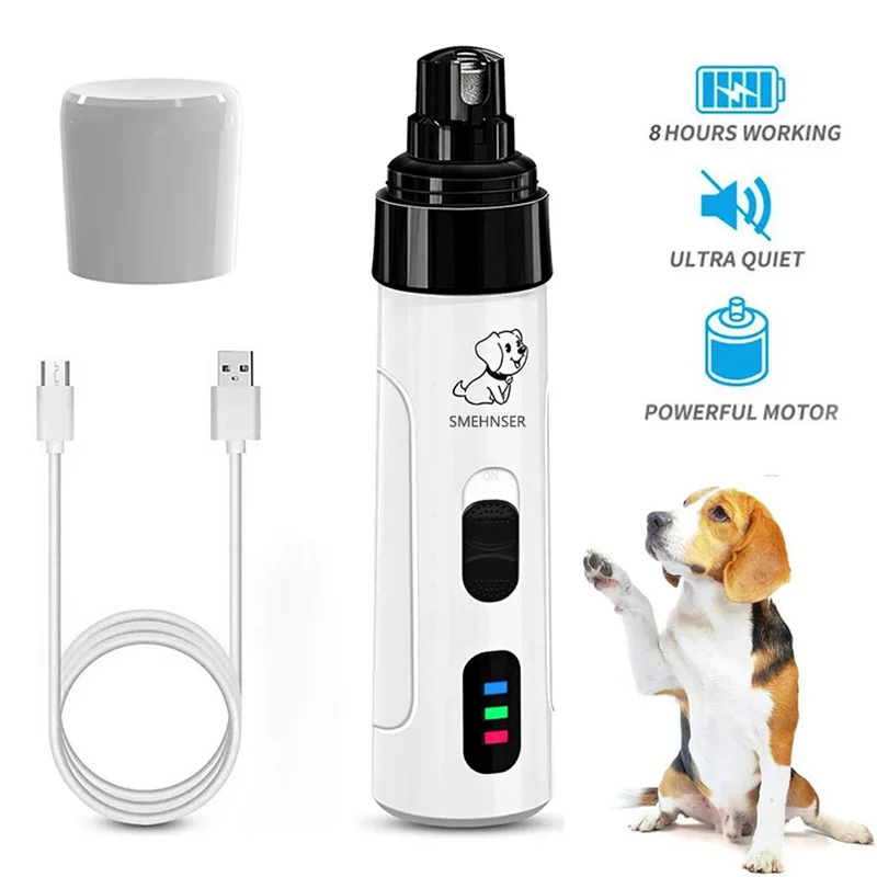 

Безболезненная USB-зарядка, шлифовальные машины для ногтей собак, перезаряжаемые щипцы для ногтей домашних животных, бесшумный и не требующий стресса уход