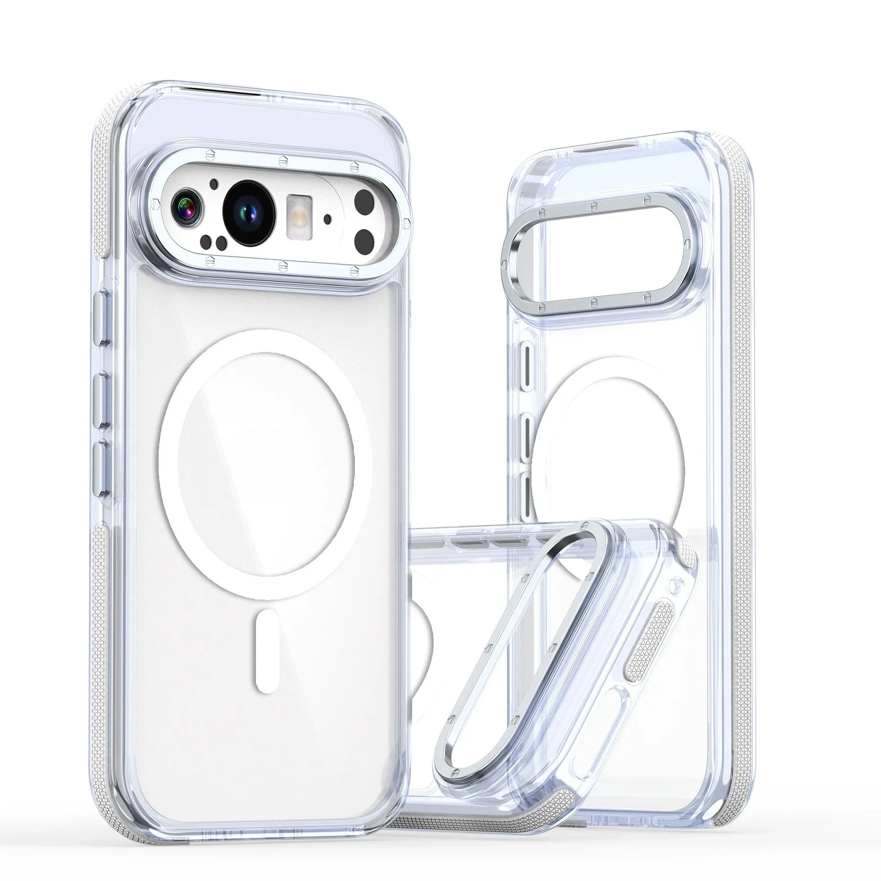 Luxury High-Transparency Magnetic Phone Case with Magsafe Compatibility and Shockproof Protection