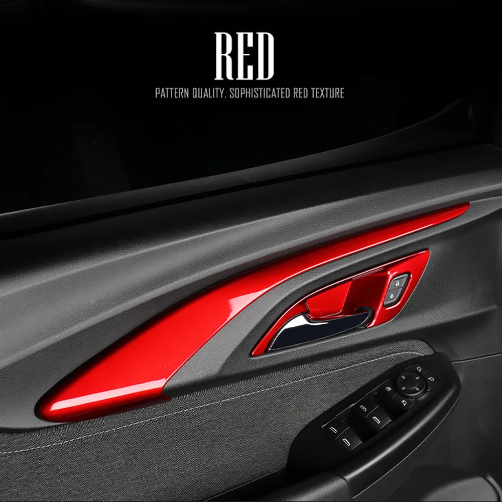 

Красная внутренняя дверная панель, ручка, отделка чаши, накладка, полоса для Chevrolet Trailblazer 2020 2021 2022, аксессуары для украшения интерьера
