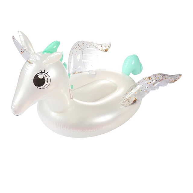 Giant Inflatable Unicorn Pool Float with Glitter Inside  Swim Party Toys Summer Sparkling Unicorn Pool Raft Lounger for Adults 2