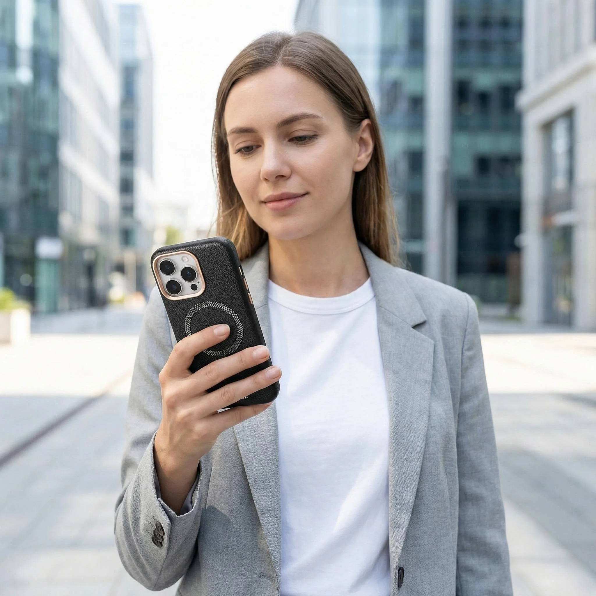 Eseble Magnetic Absorption Phone Case with Lightweight TPU Full Coverage Anti-Fall Protection