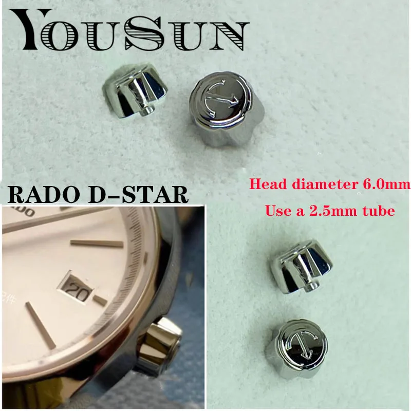 Raccordi Per Tubi Con Maniglia A Corona Della Testa Dell'Orologio Per Rado D-Star 658.0513.3/658.0329.3