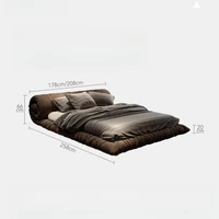 Chambre principale lit minimaliste européen noir tables de chevet lit filles salon Muebles Para dortoir maison accessoires 5