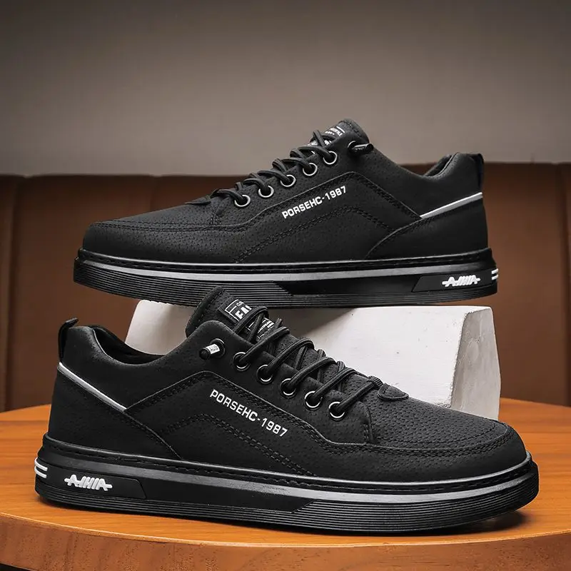 Men's Shoes New Breathable Work Safety Shoes Fashion Men's Casual Sneakers  Trendy Versatile Non-slip Casual Shoes Loafers Men 4