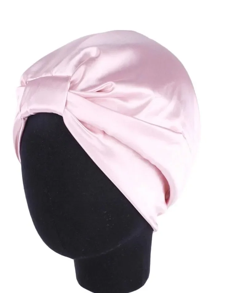Natural Mulberry Silk Night Cap Sleeping Pure Hair Wrap Beanie For Women Girl hair bonnet silk bonnet satin nightcap sleeping cap