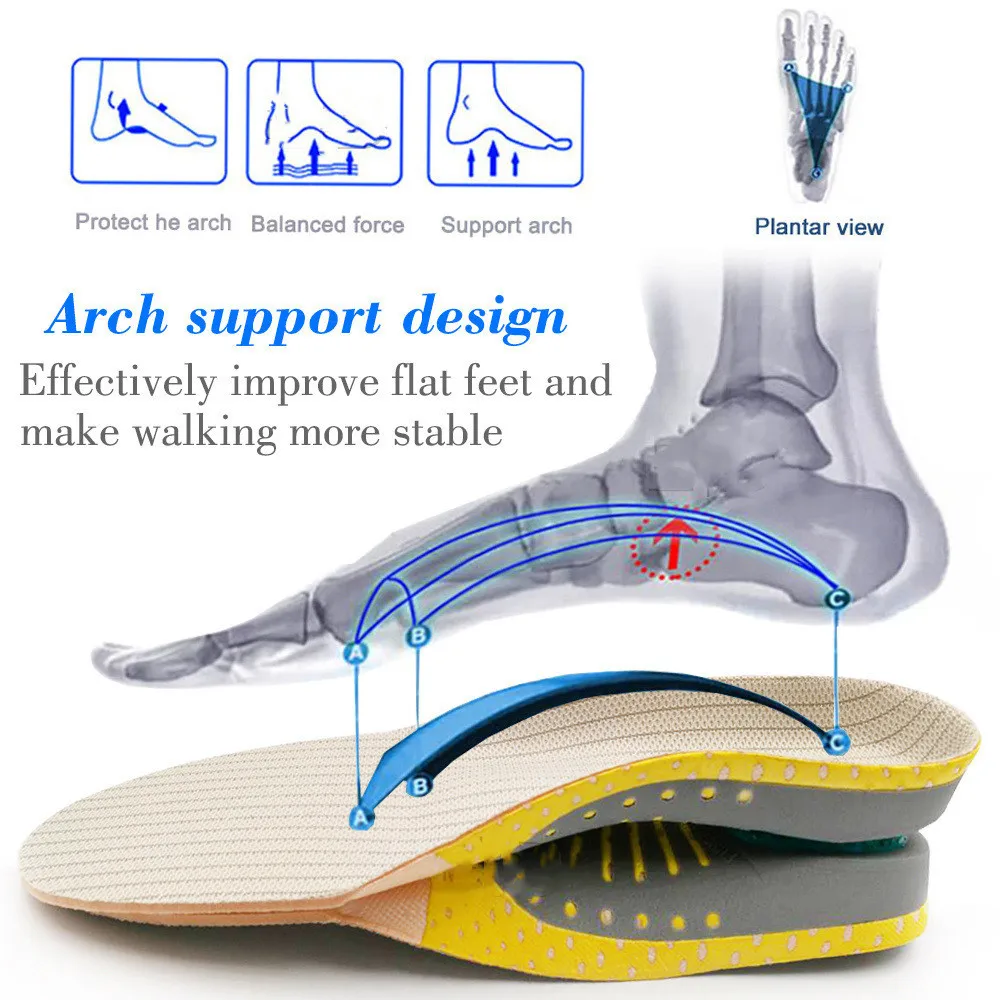 Orthopedic Insoles Orthotics Flat Foot Health Sole Pad Shoes Insert Arch Support Plantar fasciitis Feet Care