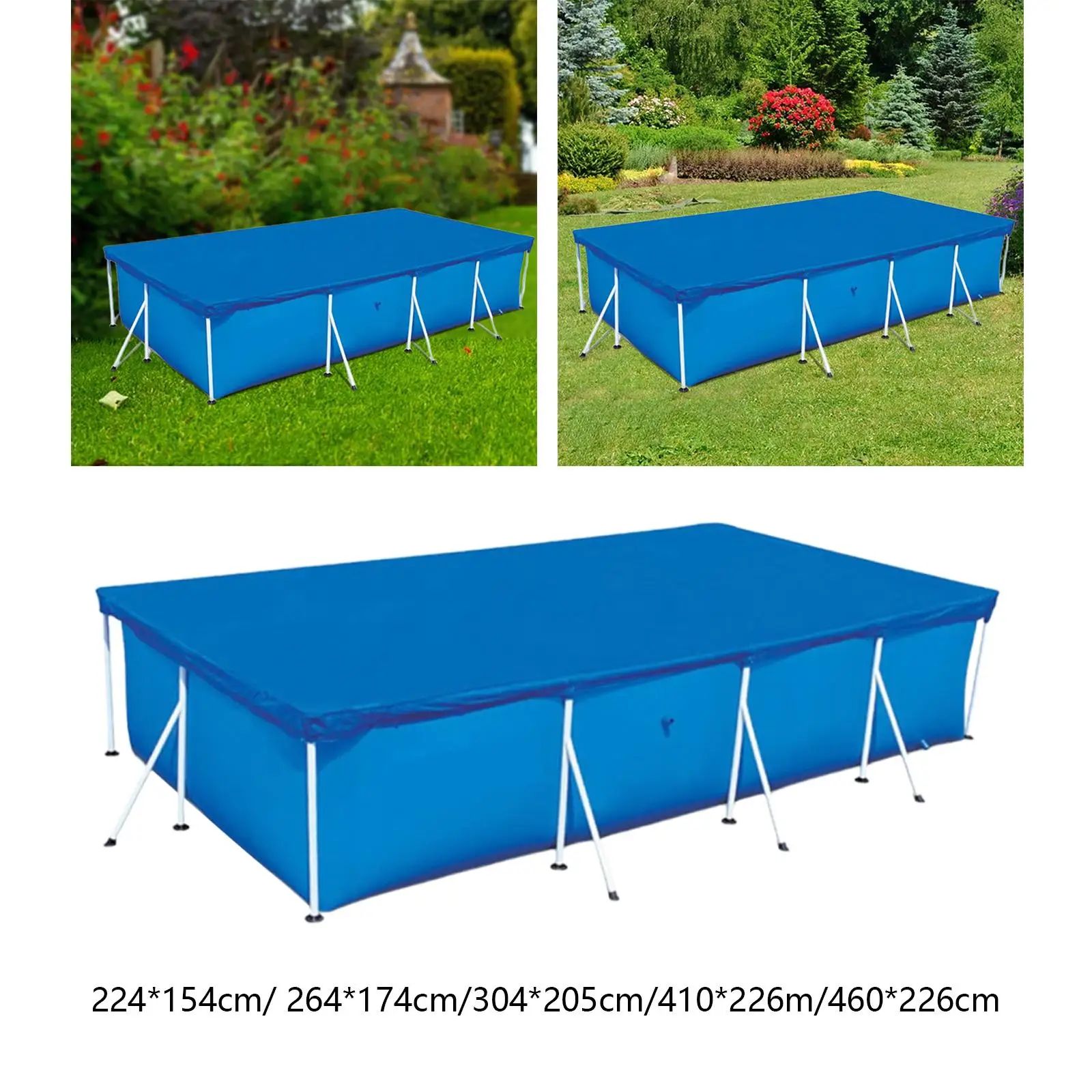 Rectangular Pool Cover Foldable Inflatable Pool Cover for Outdoor Paddling