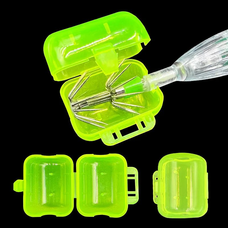 Squid jig hook protector 50pcs cover shrimp umbrella case wood shrimp hook covers
