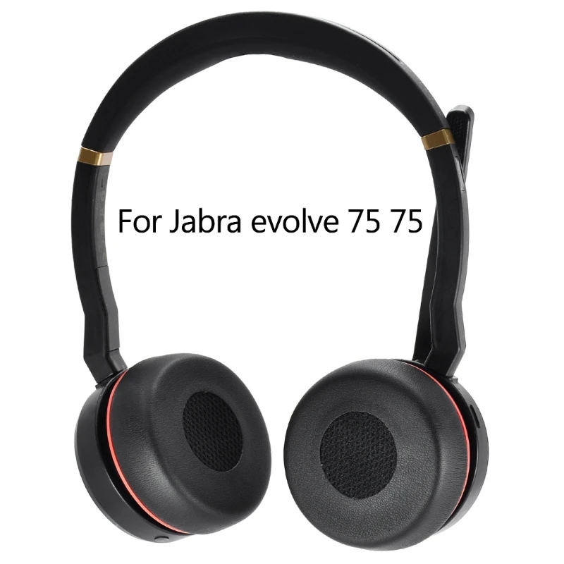 Durable Ear Pads for Evolve 75 75+ Headphone Sleeves Earmuffs Easily Replaced Ear Pads Isolate Noise Sleeves Earpads