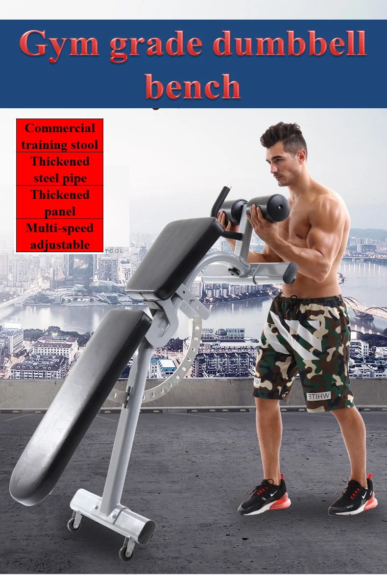 Hot Multifunctional Foldable Fitness Chair Household Metal Dumbbell Bench Cable Weight Stacks Sit-Up Board Exercise Equipment