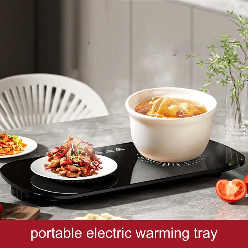 Food Warming Tray Electric Food Warming Tray Long Lasting Warming Plates Fast Heating Food Warmer Tray For Home Dinner Plate
