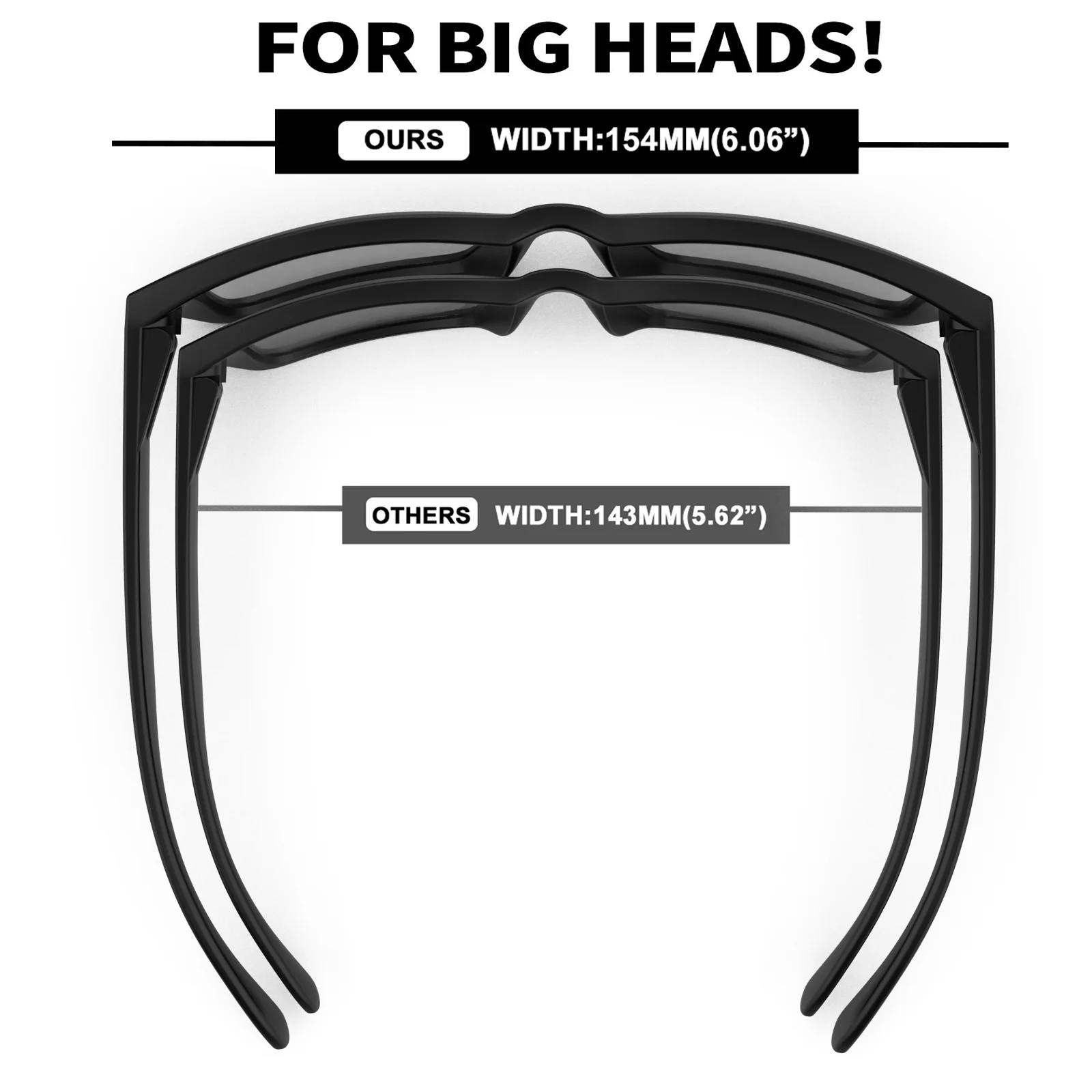UV Protection Glasses MAXJULI Big Heads Sunglasses Men TR90 Ultralight UV400 Protection Glasses 8228