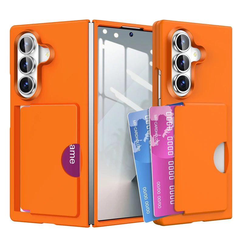 Ultra-Thin Fashion Color Folding Case with Card Slot for Samsung Galaxy Z Fold