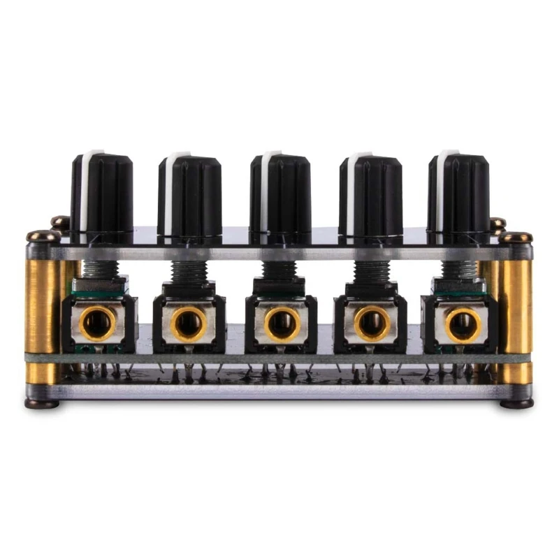 Mini 4 Channel Stereo Line Mixer 4in1out for Live Studio Recording Low Noise Small & Sophisticated Audio Passive Mixer audio mixer