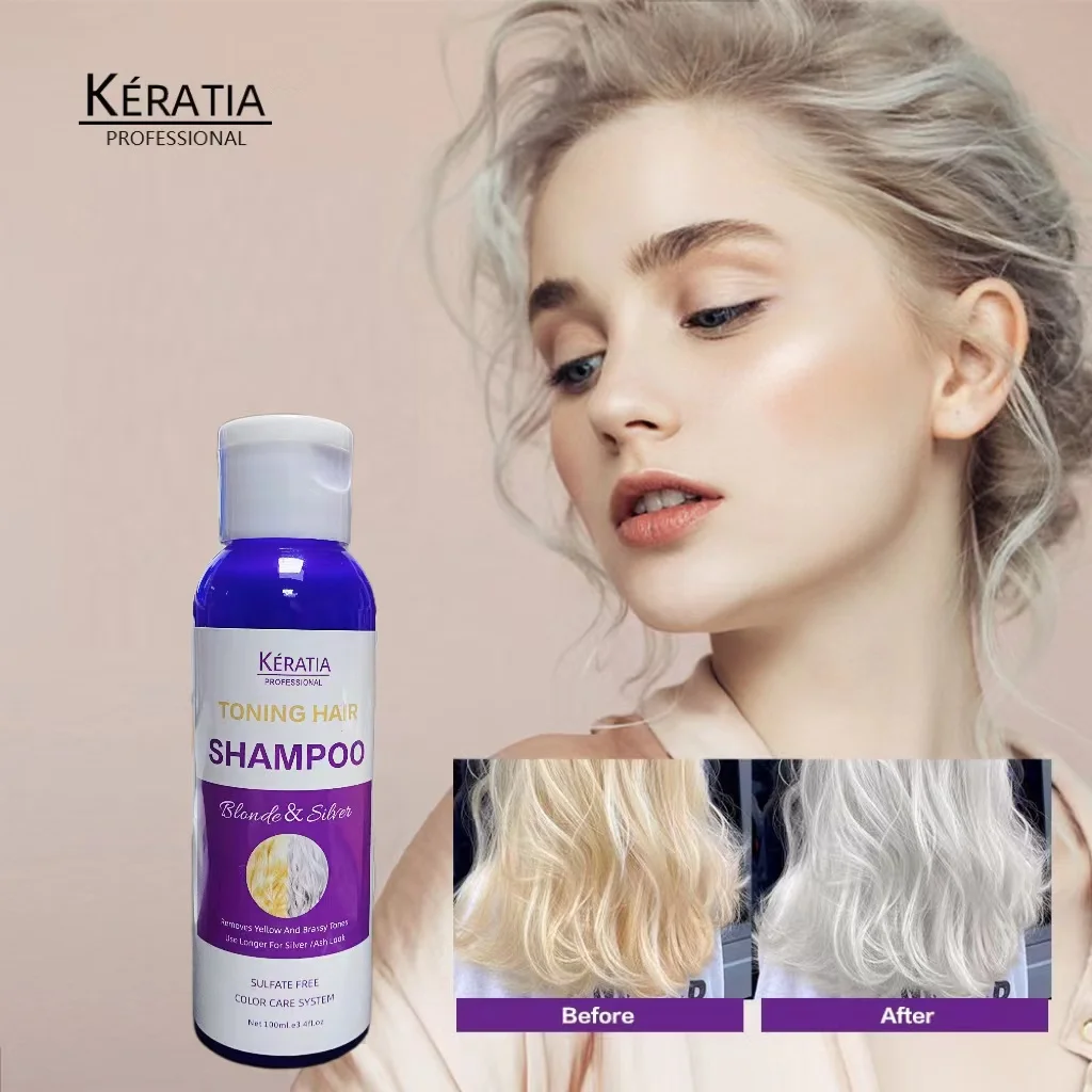 100ml Anti Color Silver Bleached Protecting Color Lock Professional Dying Blonde Purple Hair Shampoo Brassy Toner Remove Yellow