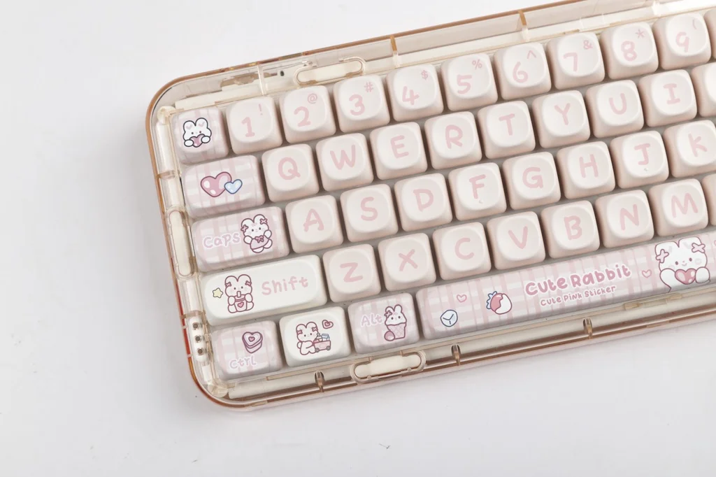MOA, PBT, sublimação, teclado mecânico, adequado para meninas, DIY