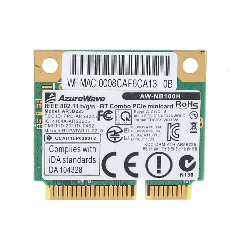 Рисунок 2 - AW-NB097H AR9485 AR5B225 Half Mini PCI-Express BT4