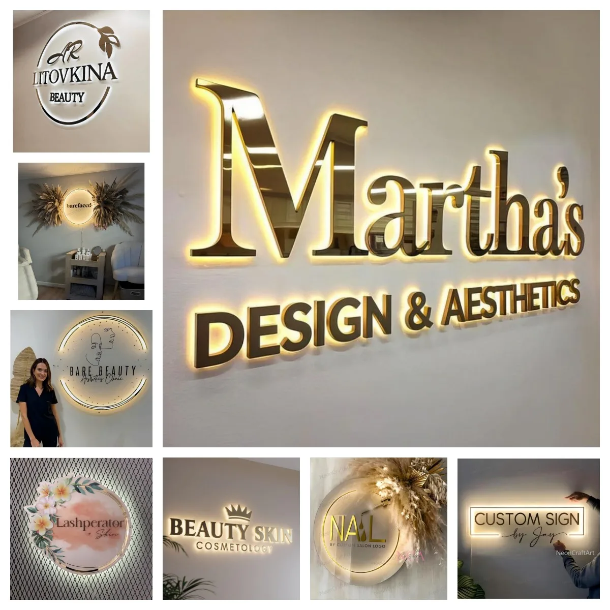 Frontlit Acrylic Lightbox Business Sign Letter Display for Modern Home & Office Signage Business Lightbox Beauty