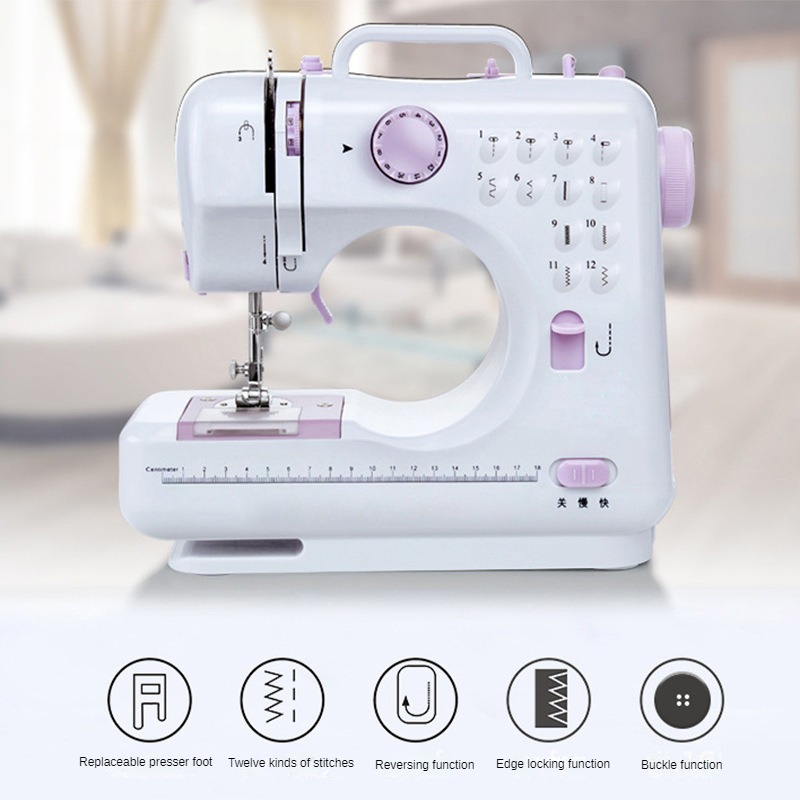 Automatic sewing machine, household foot pedal, multifunctional mini electric sewing machine, lock edge nail buckle