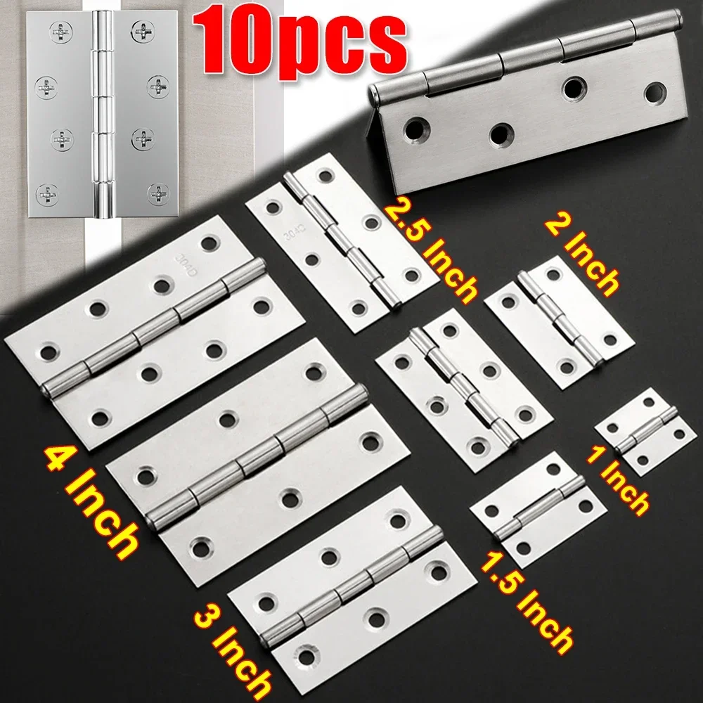 1-4 Inch Universal Door Hinges Connector Stainless Steel Furniture Drawer Cabinet Fitting Hinge Home Doors Hardware Accessories stainless steel hinges