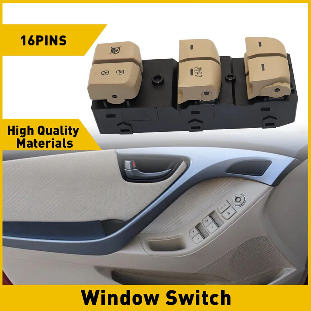 

Master Driver Side Power Window Switch 11 Pins 93570-3X000 Replacement Compatible For Elantra 2011-2015 Automobile Window