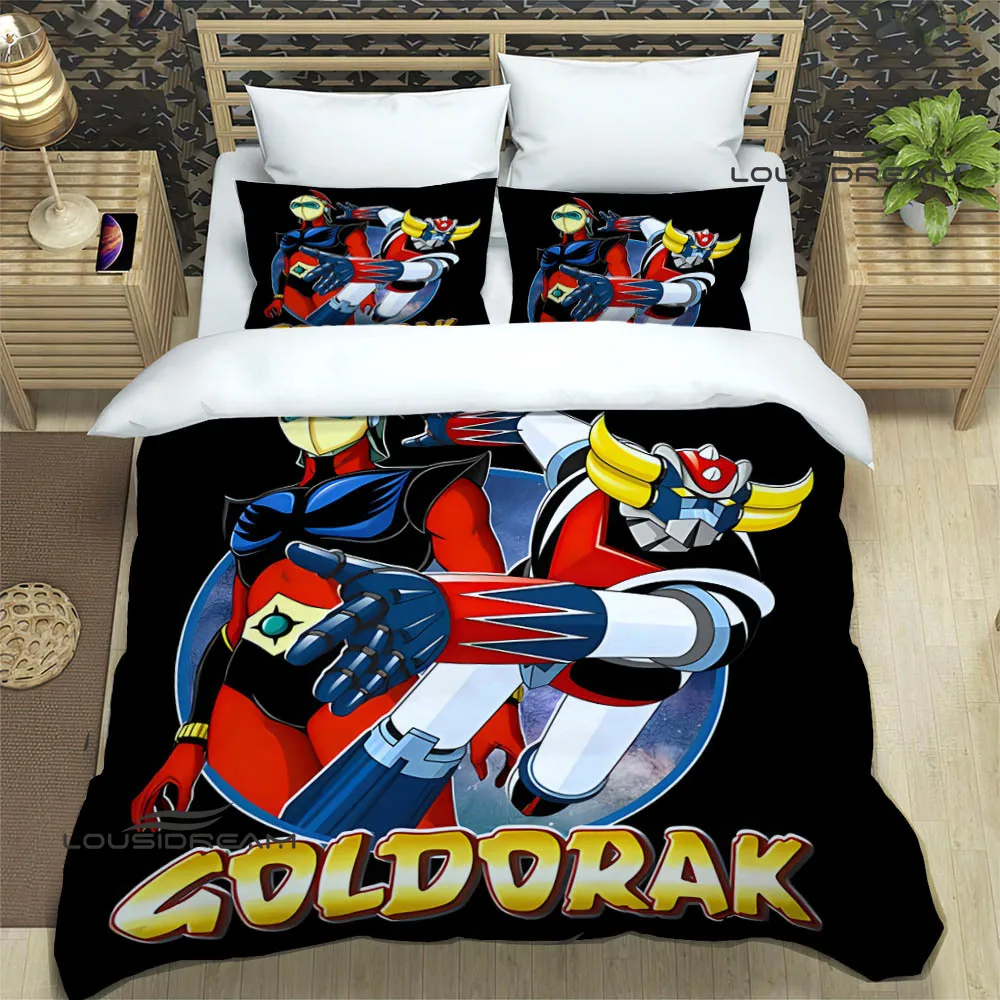 UFO ROBO GRENDIZER GOLDORAK 인쇄 침구 세트 절묘한 침대 용품 세트 이불 커버 침대 이불 세트 침구 세트 럭셔리