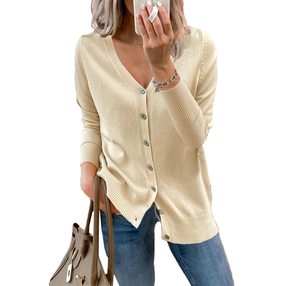 

Womens Sweater Womens Cardigan V Neck Button Down Cardigan Casual Classic Daily Jacket Long Sleeve Comfortable