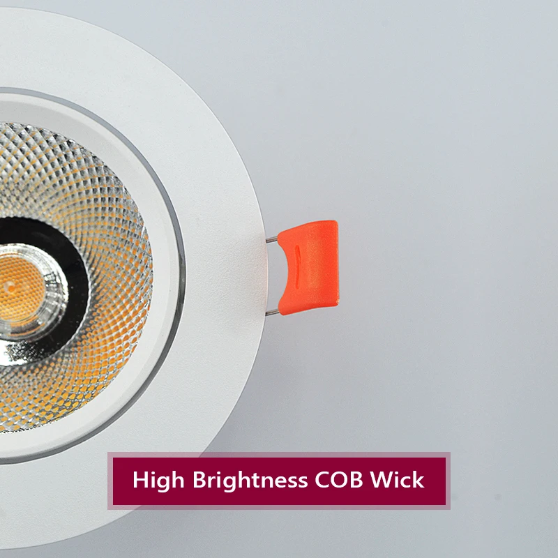 Dimmable AC85V-265V 5W 7W 9W 12W 15W 18W LED Downlights Epistar Chip COB Recessed Ceiling Lamps Spot Lights for Home Illumination
