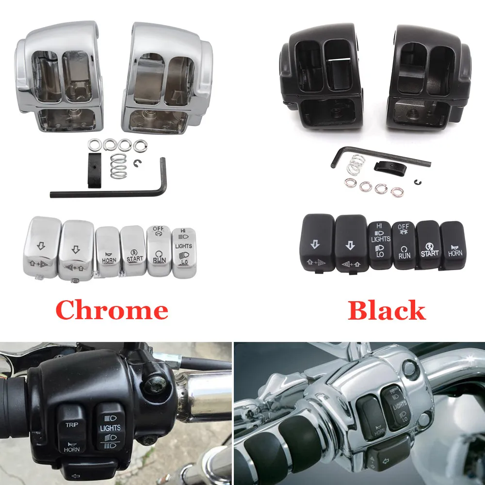 Accessorio Moto Interruttore Di Controllo Manubrio Alloggiamento Coperchio Interruttore Pulsante Cap Per Harley Sportster 883 1200 Dyna Softail Trunin