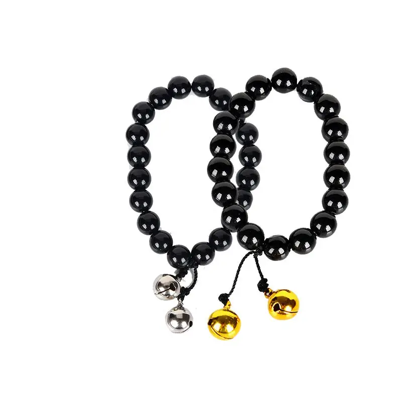 

HELL GIRL Enma Ai Cosplay Bracelets Black Bead Bracelets Fashion Collectible Hand Chains Silver Gold Pendant