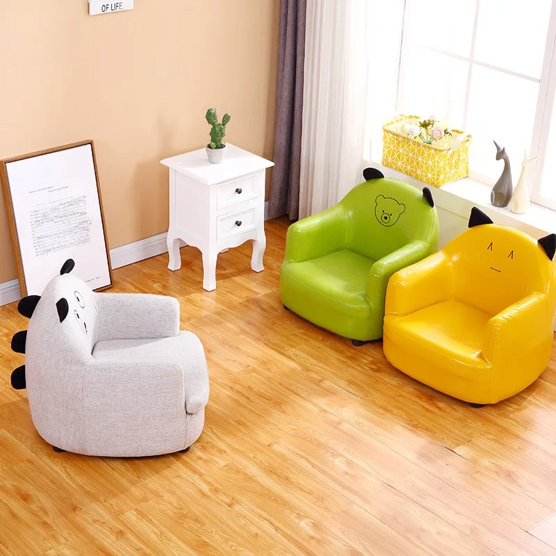 Warming Children's Leather Sofa Seat Sponge Filled Girl Princess Sofa Cute Lazy Boy Reading Cartoon