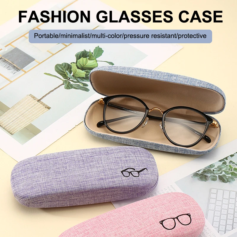 1 Stück PU-Leder Brillenetui Holzmaserung Hartschalen-Etui Metall-Lesebrillenbox für Männer und Frauen PU-Leder Brillenetui – Detail 5