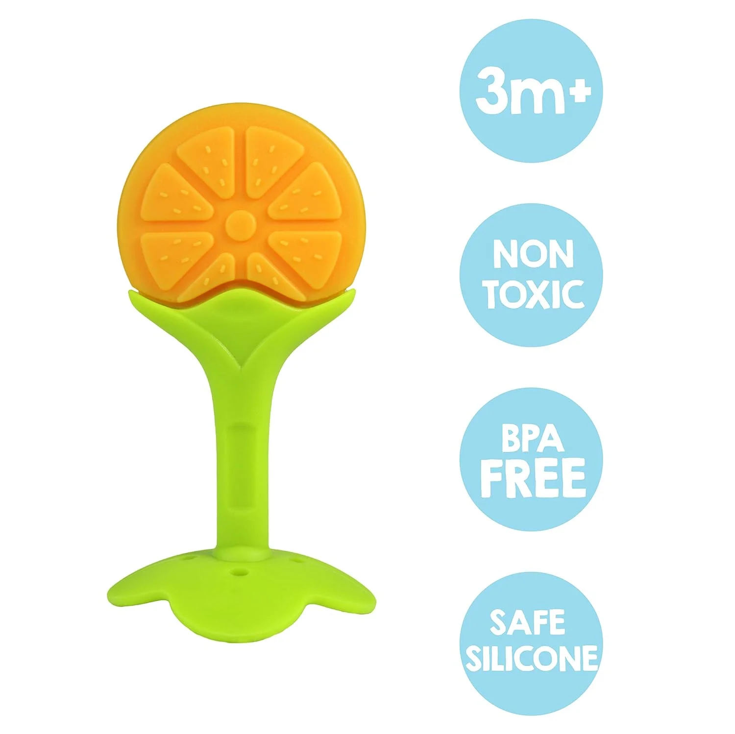 Silicone Teether Teething Baby Toy Silicone Teether For Teeth Babies Accessories Newborn Fruit Sucking Chew Toys For Newborn Baby BPA-Fre Gift